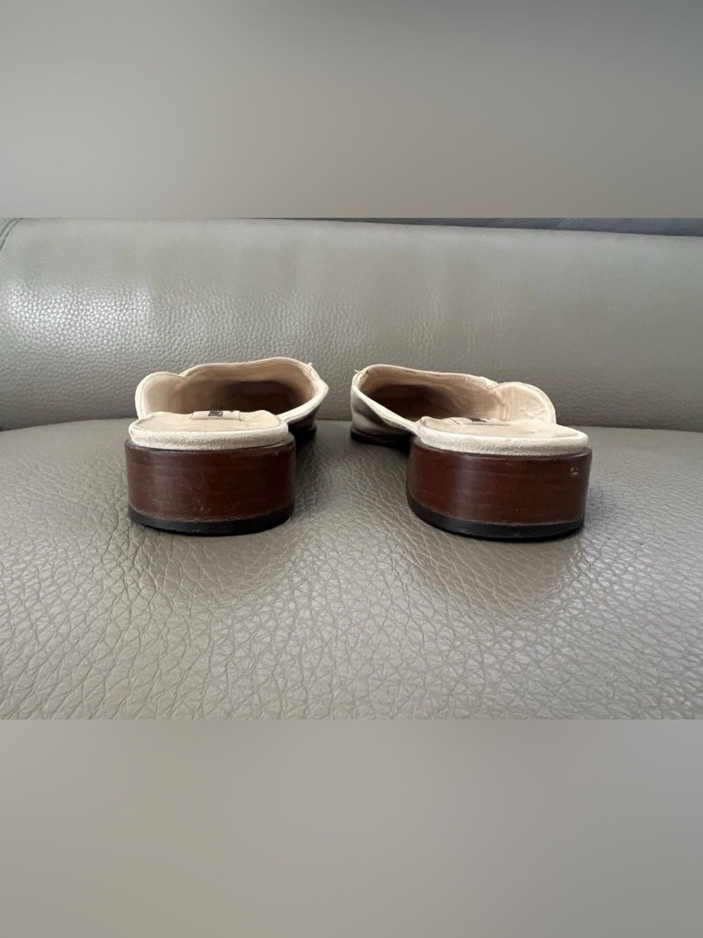 Jimmy Choo women’s Cream Suede Slip-On Loafers - Picture 5 of 8